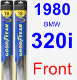 Front Wiper Blade Pack for 1980 BMW 320i - Hybrid