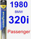 Passenger Wiper Blade for 1980 BMW 320i - Hybrid