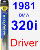 Driver Wiper Blade for 1981 BMW 320i - Hybrid