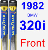 Front Wiper Blade Pack for 1982 BMW 320i - Hybrid