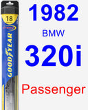 Passenger Wiper Blade for 1982 BMW 320i - Hybrid