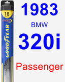 Passenger Wiper Blade for 1983 BMW 320i - Hybrid