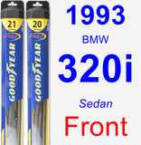 Front Wiper Blade Pack for 1993 BMW 320i - Hybrid