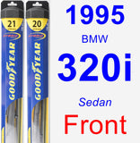 Front Wiper Blade Pack for 1995 BMW 320i - Hybrid