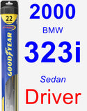 Driver Wiper Blade for 2000 BMW 323i - Hybrid
