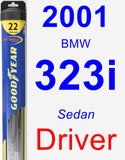 Driver Wiper Blade for 2001 BMW 323i - Hybrid