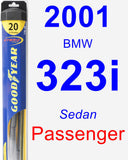 Passenger Wiper Blade for 2001 BMW 323i - Hybrid