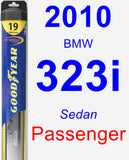 Passenger Wiper Blade for 2010 BMW 323i - Hybrid