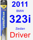 Driver Wiper Blade for 2011 BMW 323i - Hybrid