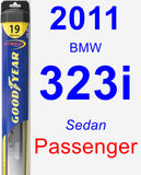 Passenger Wiper Blade for 2011 BMW 323i - Hybrid