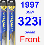 Front Wiper Blade Pack for 1997 BMW 323i - Hybrid
