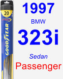 Passenger Wiper Blade for 1997 BMW 323i - Hybrid