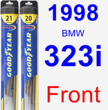 Front Wiper Blade Pack for 1998 BMW 323i - Hybrid