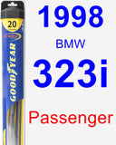 Passenger Wiper Blade for 1998 BMW 323i - Hybrid
