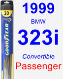 Passenger Wiper Blade for 1999 BMW 323i - Hybrid