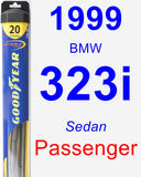 Passenger Wiper Blade for 1999 BMW 323i - Hybrid
