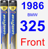 Front Wiper Blade Pack for 1986 BMW 325 - Hybrid
