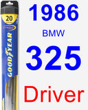 Driver Wiper Blade for 1986 BMW 325 - Hybrid