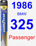 Passenger Wiper Blade for 1986 BMW 325 - Hybrid
