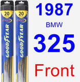 Front Wiper Blade Pack for 1987 BMW 325 - Hybrid