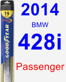 Passenger Wiper Blade for 2014 BMW 428i - Hybrid