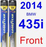 Front Wiper Blade Pack for 2014 BMW 435i - Hybrid