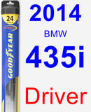 Driver Wiper Blade for 2014 BMW 435i - Hybrid