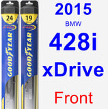 Front Wiper Blade Pack for 2015 BMW 428i xDrive - Hybrid