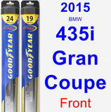 Front Wiper Blade Pack for 2015 BMW 435i Gran Coupe - Hybrid