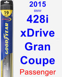 Passenger Wiper Blade for 2015 BMW 428i xDrive Gran Coupe - Hybrid