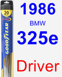Driver Wiper Blade for 1986 BMW 325e - Hybrid