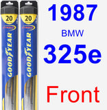 Front Wiper Blade Pack for 1987 BMW 325e - Hybrid