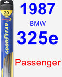 Passenger Wiper Blade for 1987 BMW 325e - Hybrid