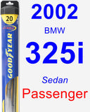 Passenger Wiper Blade for 2002 BMW 325i - Hybrid