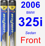 Front Wiper Blade Pack for 2006 BMW 325i - Hybrid