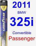 Passenger Wiper Blade for 2011 BMW 325i - Hybrid