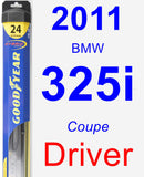 Driver Wiper Blade for 2011 BMW 325i - Hybrid