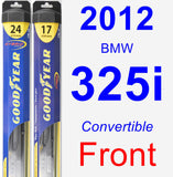Front Wiper Blade Pack for 2012 BMW 325i - Hybrid