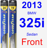 Front Wiper Blade Pack for 2013 BMW 325i - Hybrid