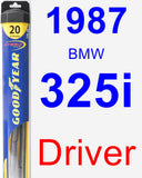Driver Wiper Blade for 1987 BMW 325i - Hybrid