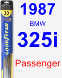 Passenger Wiper Blade for 1987 BMW 325i - Hybrid