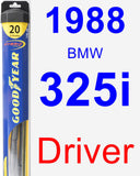 Driver Wiper Blade for 1988 BMW 325i - Hybrid