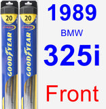 Front Wiper Blade Pack for 1989 BMW 325i - Hybrid