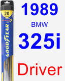 Driver Wiper Blade for 1989 BMW 325i - Hybrid