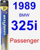 Passenger Wiper Blade for 1989 BMW 325i - Hybrid