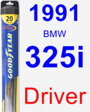 Driver Wiper Blade for 1991 BMW 325i - Hybrid