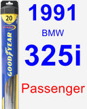 Passenger Wiper Blade for 1991 BMW 325i - Hybrid