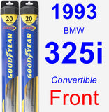 Front Wiper Blade Pack for 1993 BMW 325i - Hybrid