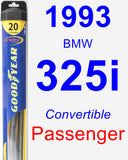 Passenger Wiper Blade for 1993 BMW 325i - Hybrid