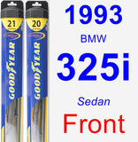 Front Wiper Blade Pack for 1993 BMW 325i - Hybrid
